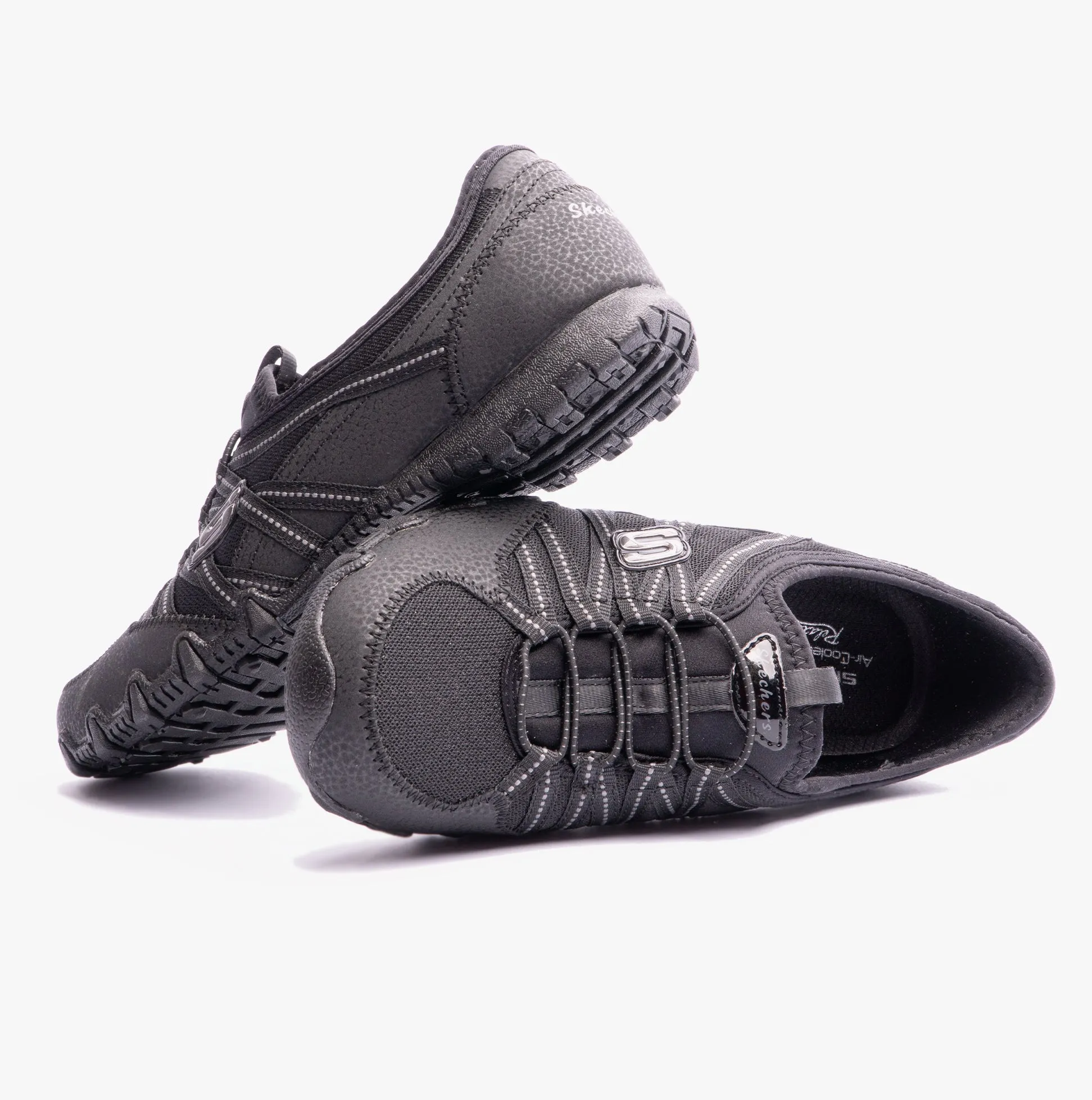 100560/BLK RELAXED FIT: BIKERS LITE - RELIVE Womens Trainers Black