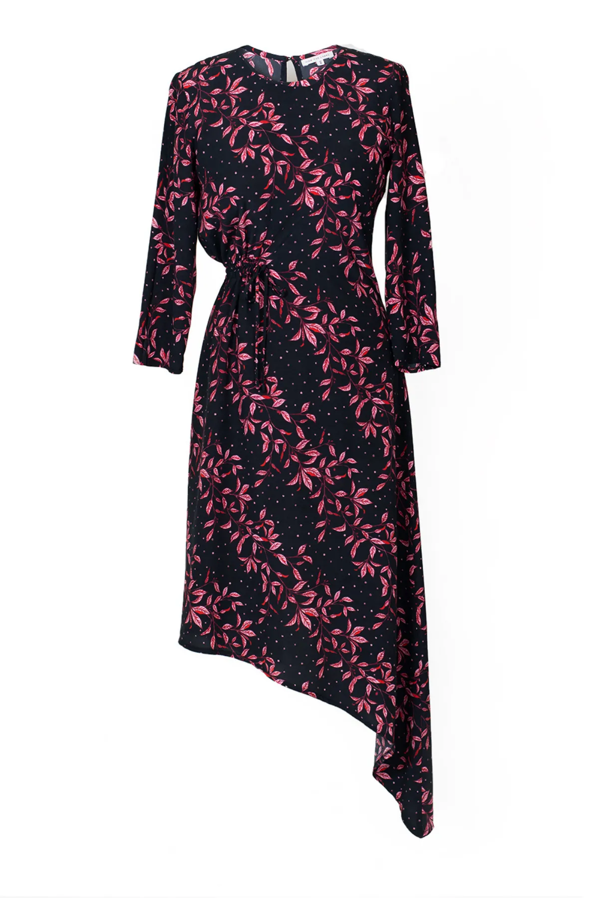 Azalea Dress in Pink Leaf Print