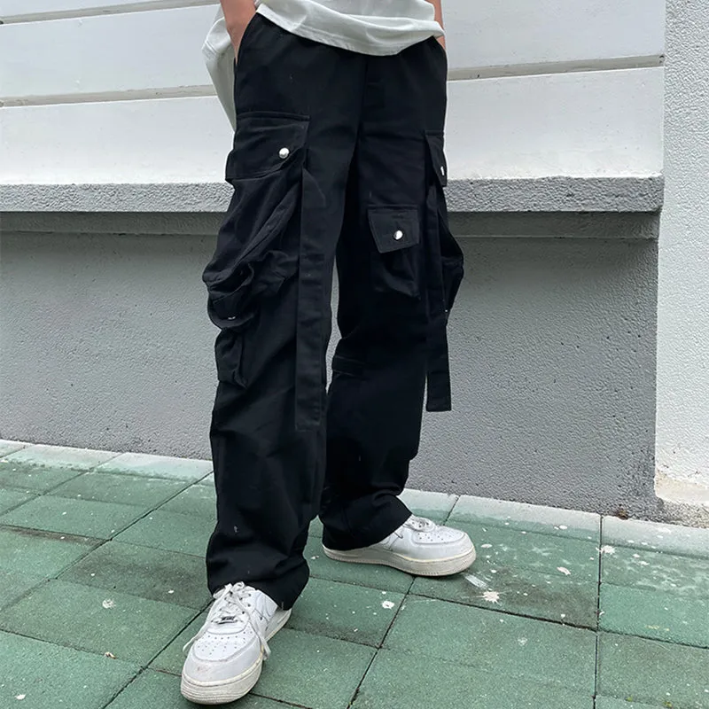 Baggy Strap Detail Utility Pants