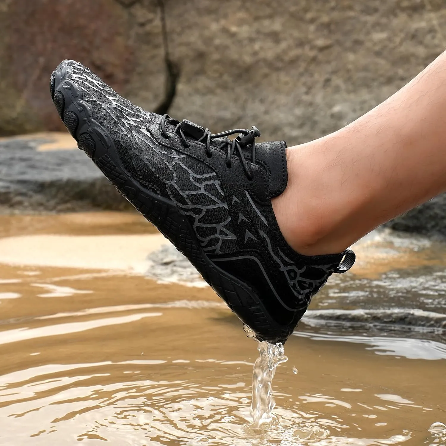 Breathable Barefoot Shoes for Women Men Breathable Waterproof Water Shoes, Lightweight Quick Dry Minimalist Footwear Zero Drop Trail Running Boots Footwear with Non-Slip Sole & Wide Toe Box