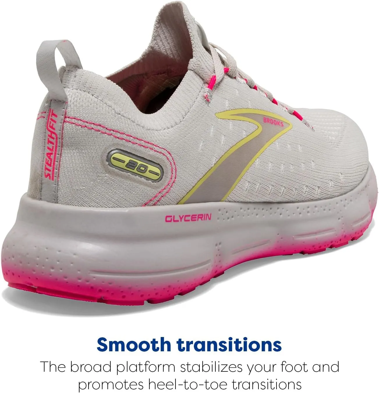 Brooks Womens Glycerin StealthFit 20 Neutral Running Shoe