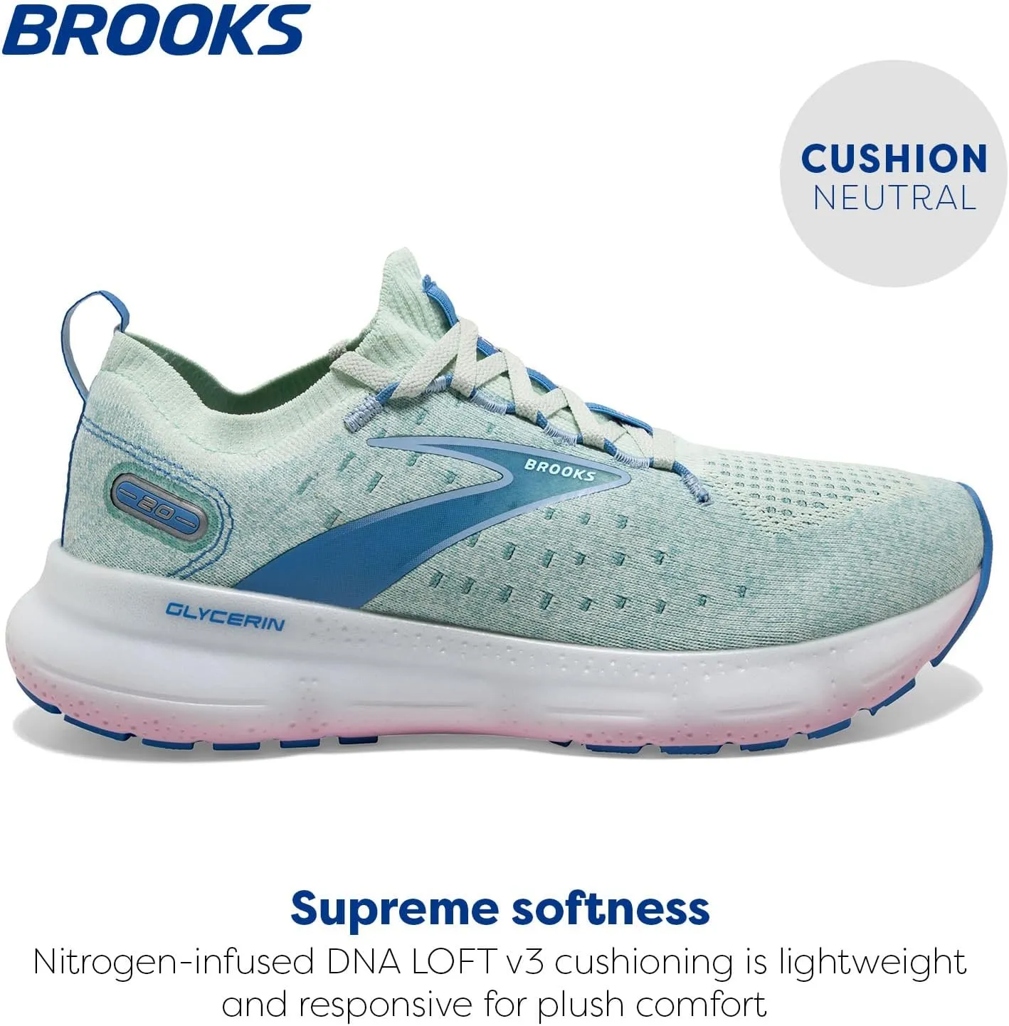 Brooks Womens Glycerin StealthFit 20 Neutral Running Shoe