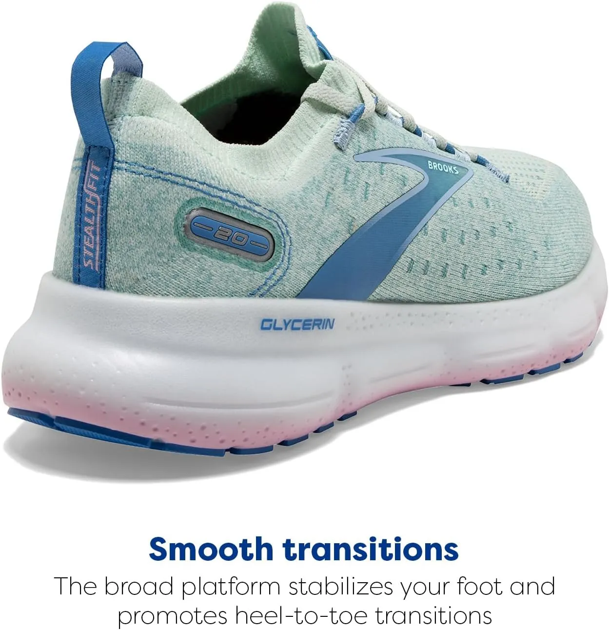 Brooks Womens Glycerin StealthFit 20 Neutral Running Shoe