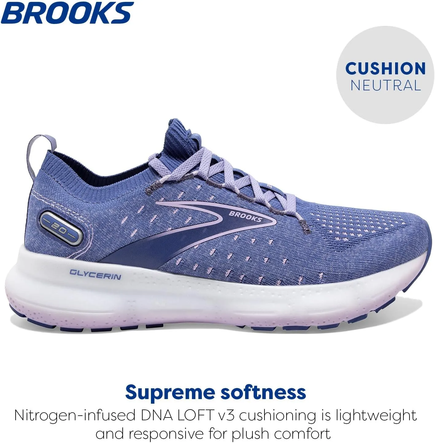 Brooks Womens Glycerin StealthFit 20 Neutral Running Shoe