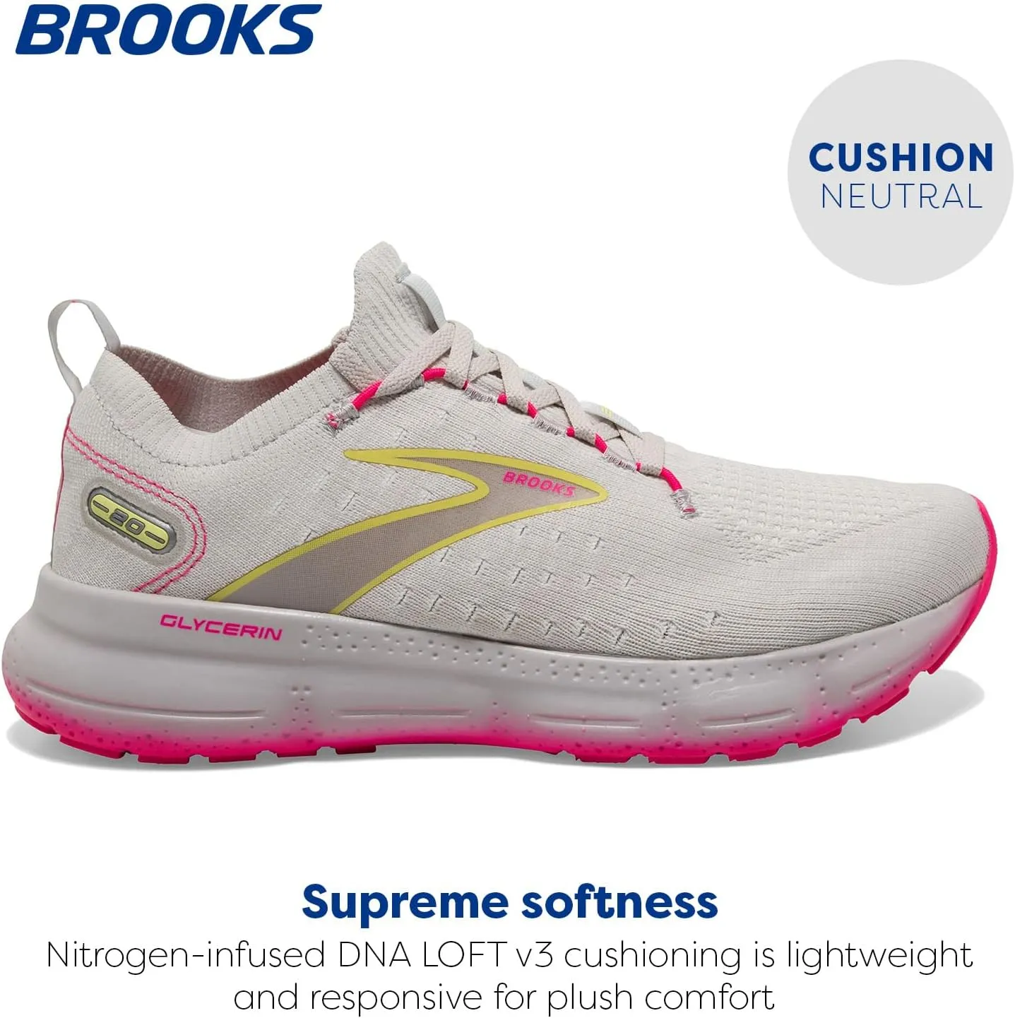 Brooks Womens Glycerin StealthFit 20 Neutral Running Shoe