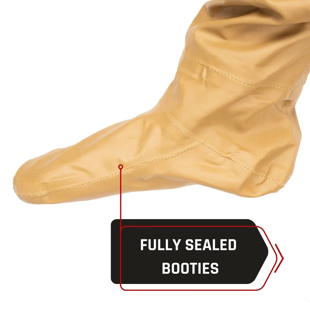 CBRN HazMat Suit with Boots and Gloves -  Reusable, Heavy Duty Protective Biohazard Suit for Chemical/Biological threats and other Harsh Environments