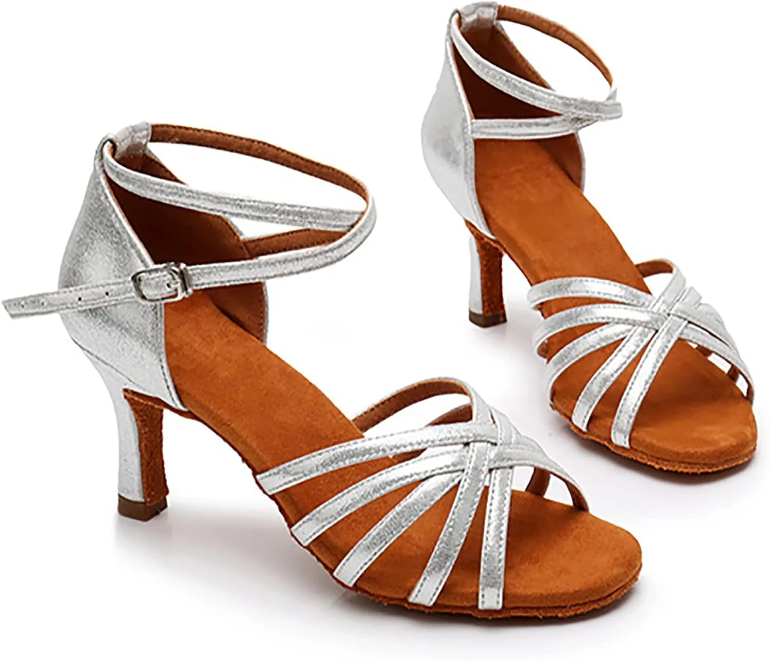 Dancing Shoes Women Latin Ballroom Ankle Dance Shoes Tango Performance Professional Salsa Sandals Dance High Heels