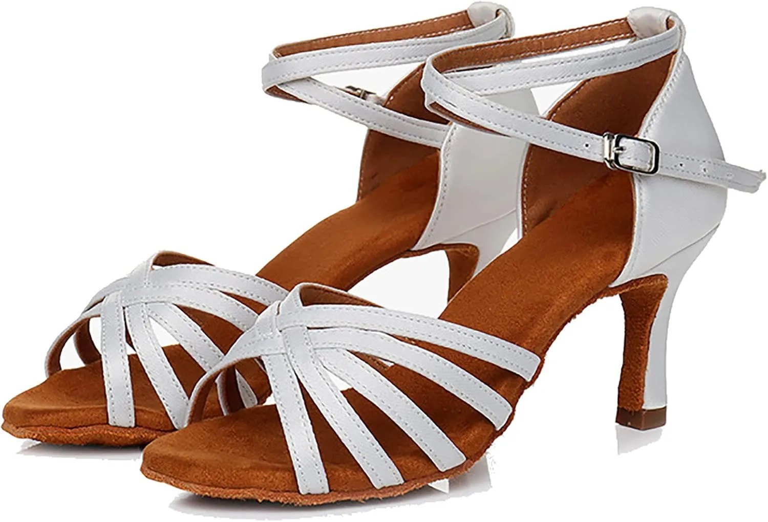 Dancing Shoes Women Latin Ballroom Ankle Dance Shoes Tango Performance Professional Salsa Sandals Dance High Heels