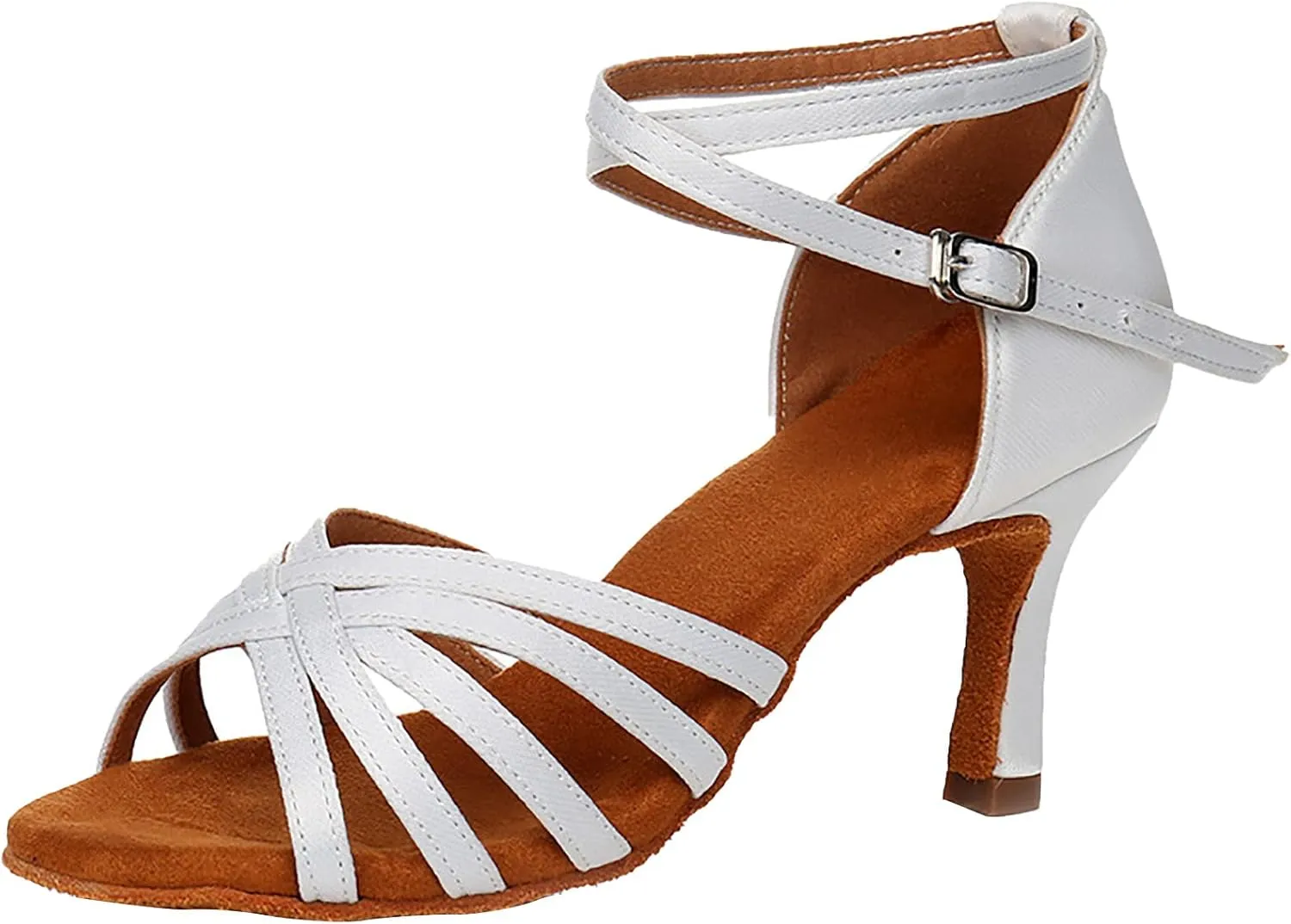 Dancing Shoes Women Latin Ballroom Ankle Dance Shoes Tango Performance Professional Salsa Sandals Dance High Heels