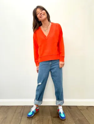 EA Zoetry Boxy Knit in Spicy Orange