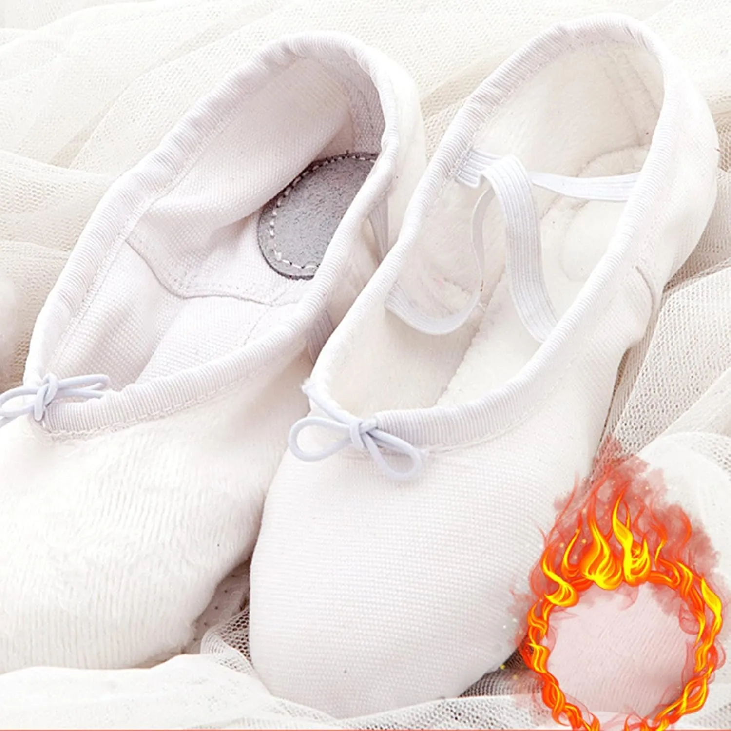 Girl's Ballet Shoes Toddler Slip-On Leather Sole Canvas Dance Slippers Yoga Training Gym Shoes Girls Ballet Slippers