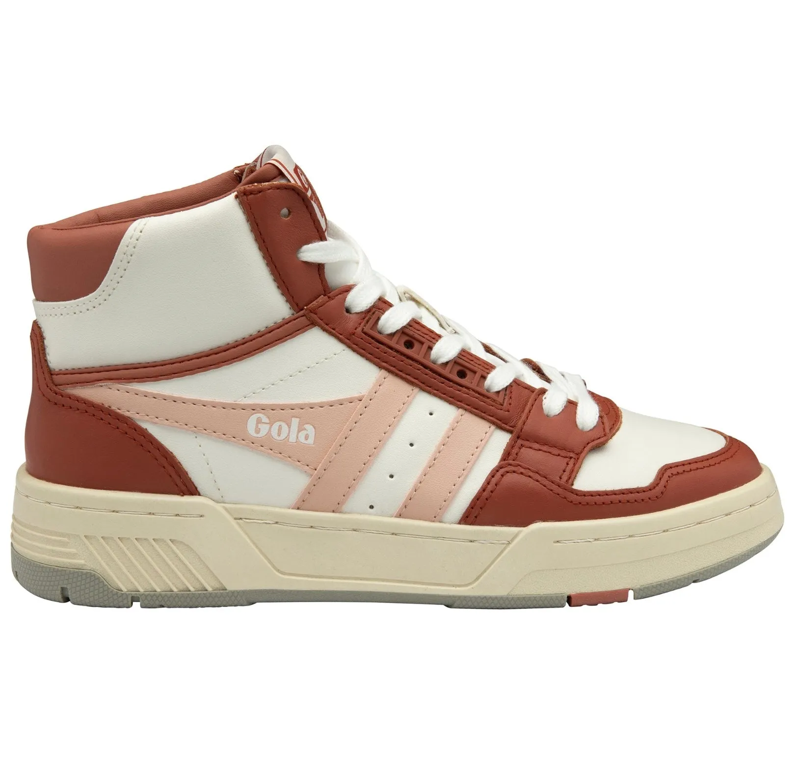 Gola Challenge High White/Orange Spice/Pearl Pink