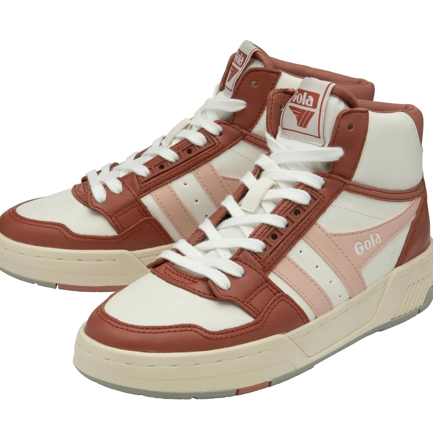 Gola Challenge High White/Orange Spice/Pearl Pink
