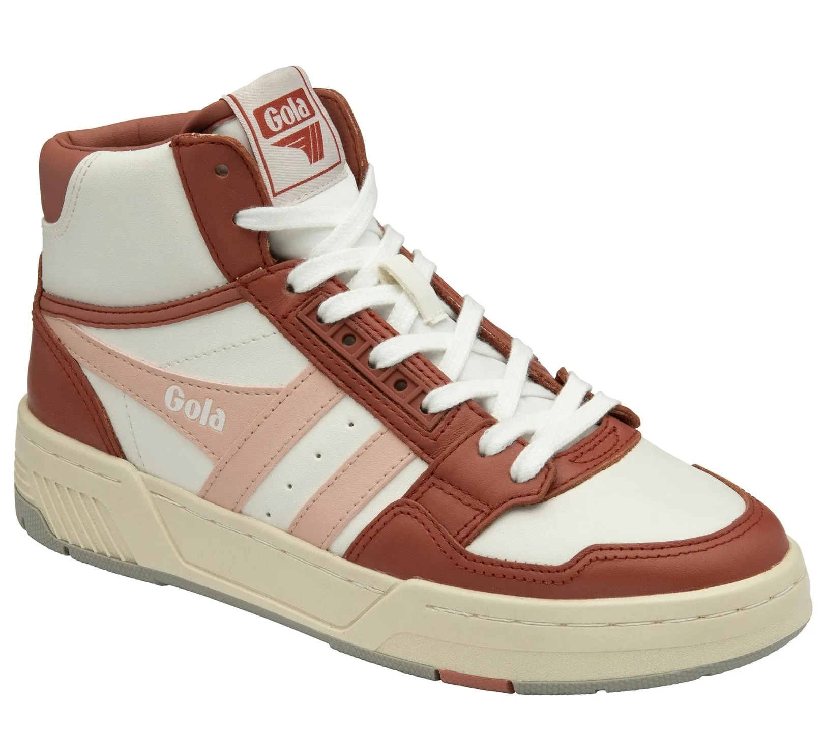 Gola Challenge High White/Orange Spice/Pearl Pink