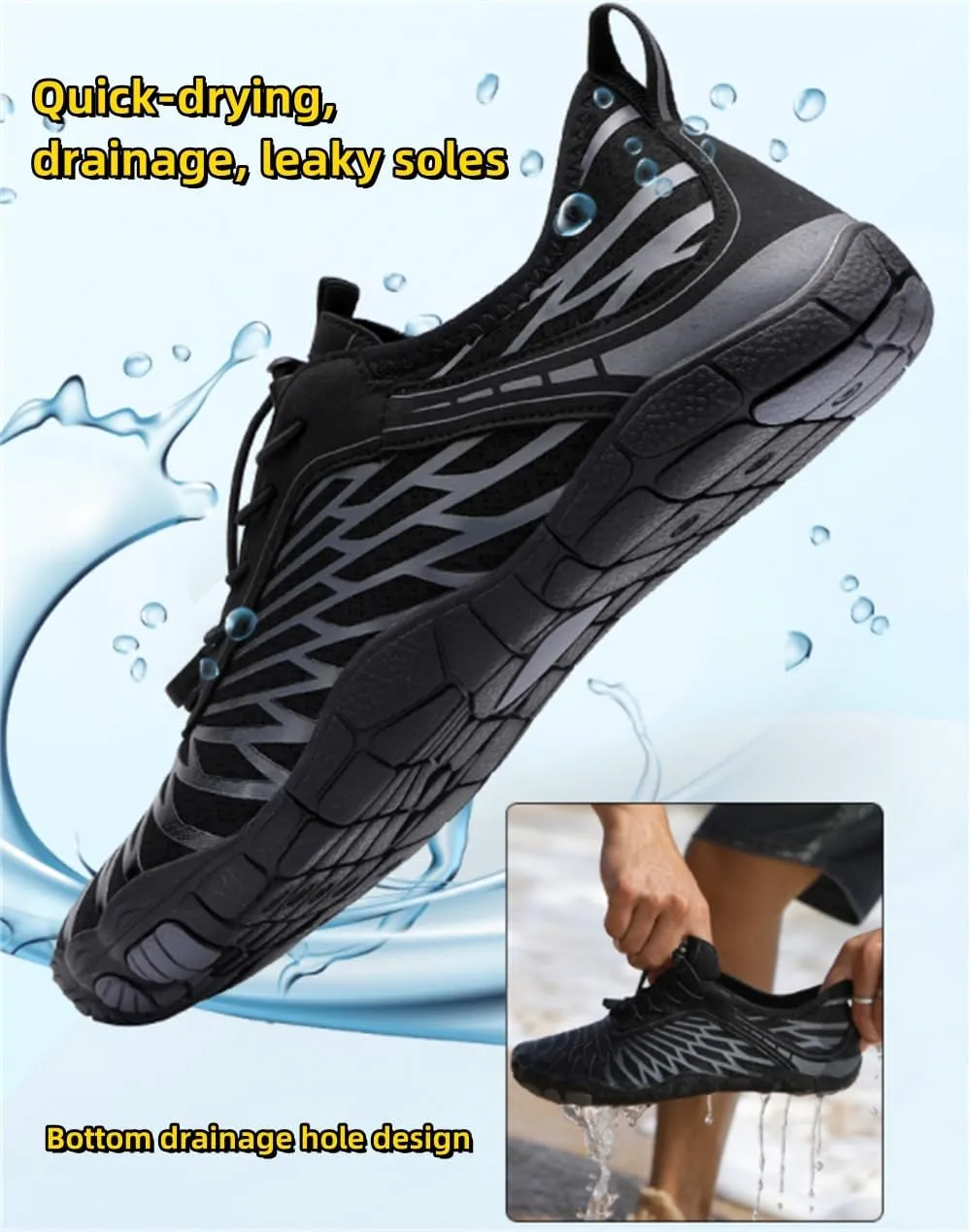 Grounding Shoes with Copper , Grounded Barefoot Footwear Shoes for Women Men, Waterproof Trail Running Healthy & Non-Slip