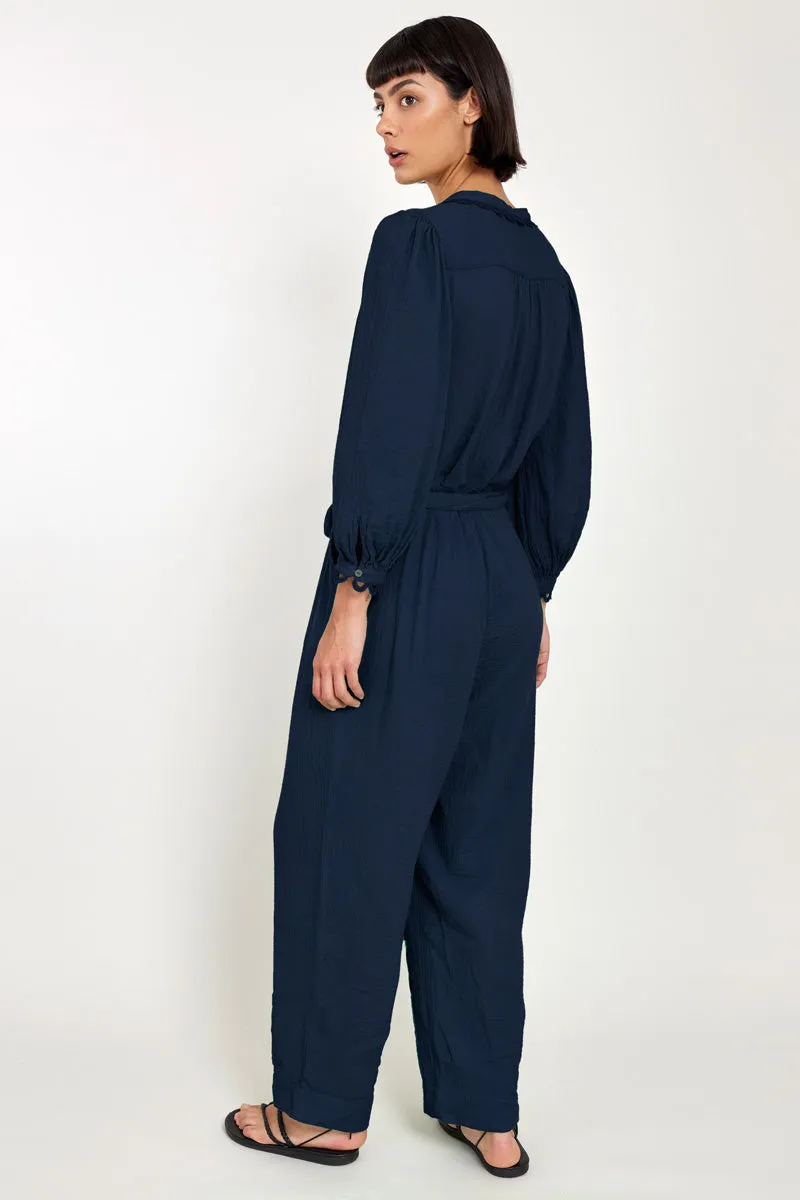 Hera Navy Organic Cotton Jumpsuit