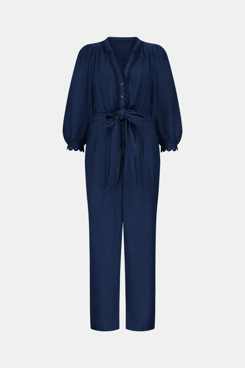 Hera Navy Organic Cotton Jumpsuit