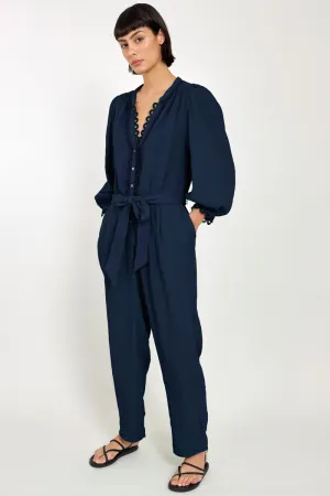 Hera Navy Organic Cotton Jumpsuit