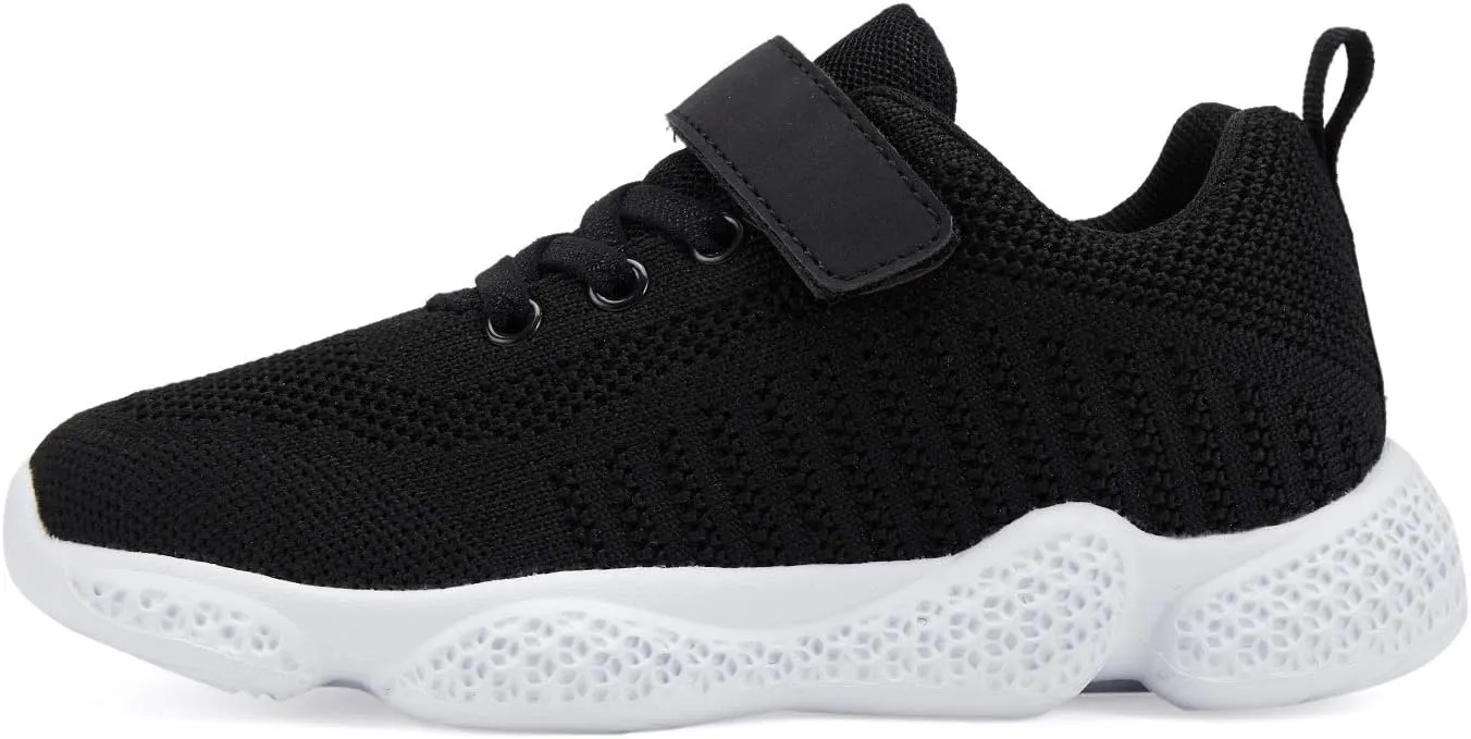 Hetios Kids Shoes Girls Lightweight Athletic Running Shoes Breathable Knit School Sports Shoes (Toddler/Little Kid/Big Kid)