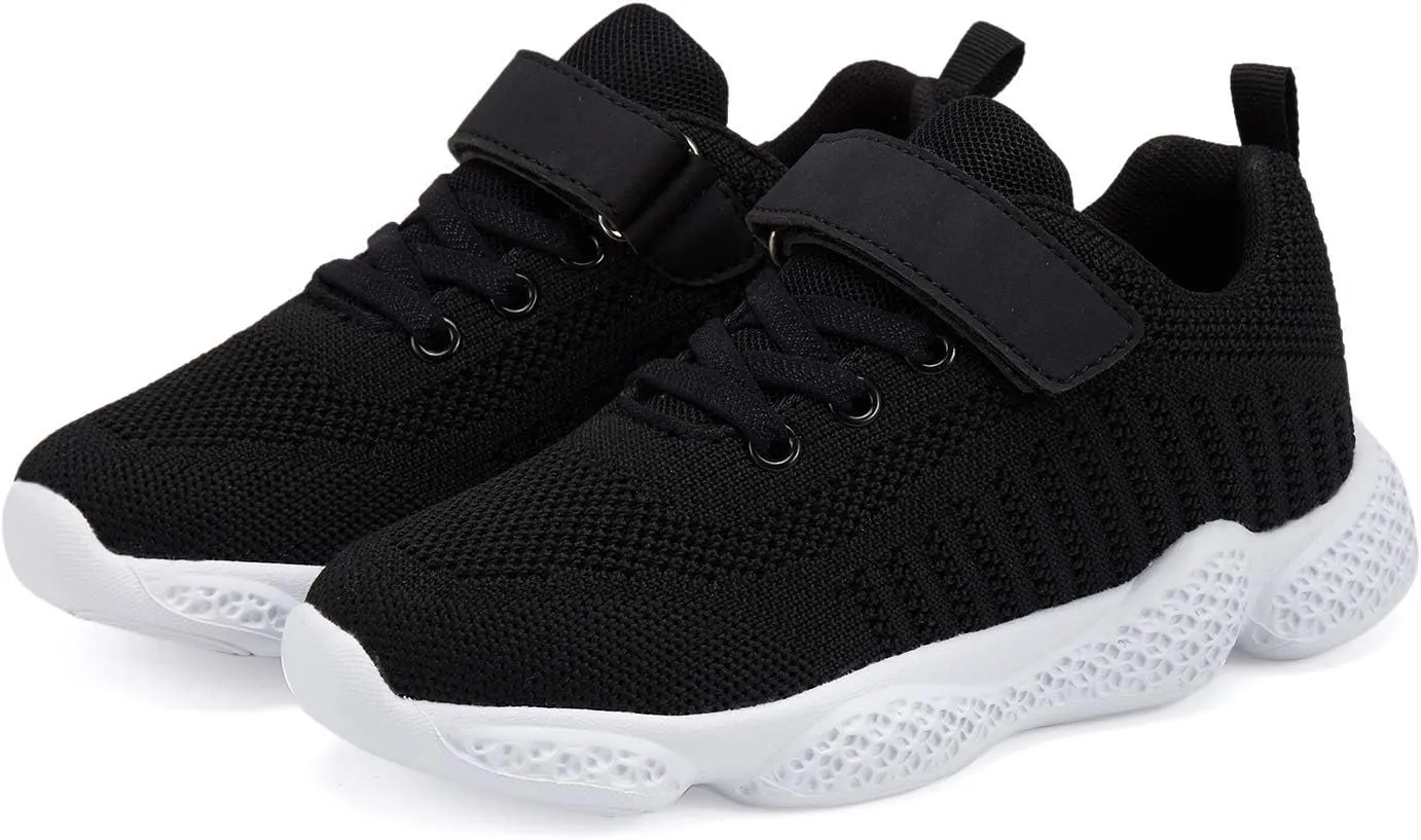 Hetios Kids Shoes Girls Lightweight Athletic Running Shoes Breathable Knit School Sports Shoes (Toddler/Little Kid/Big Kid)