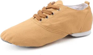 JUODVMP Women's Breathable Canvas Jazz Dance Shoes Lady Latin Yoga Ballroom Dance Shoes,Model TJDBFBJS