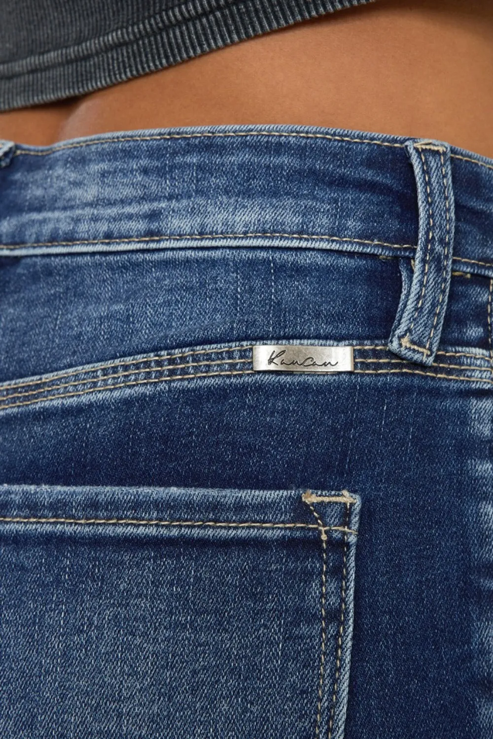 Kancan (0-22W) Meredith Button Fly Denim Shorts - BP