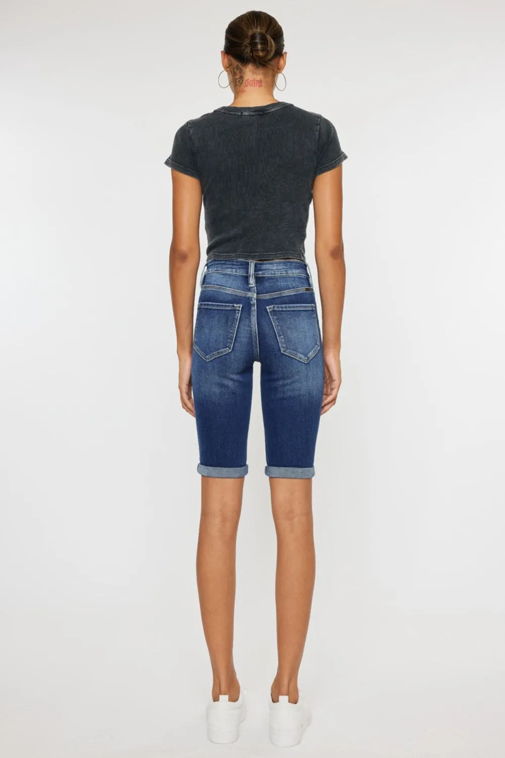 Kancan (0-22W) Meredith Button Fly Denim Shorts - BP