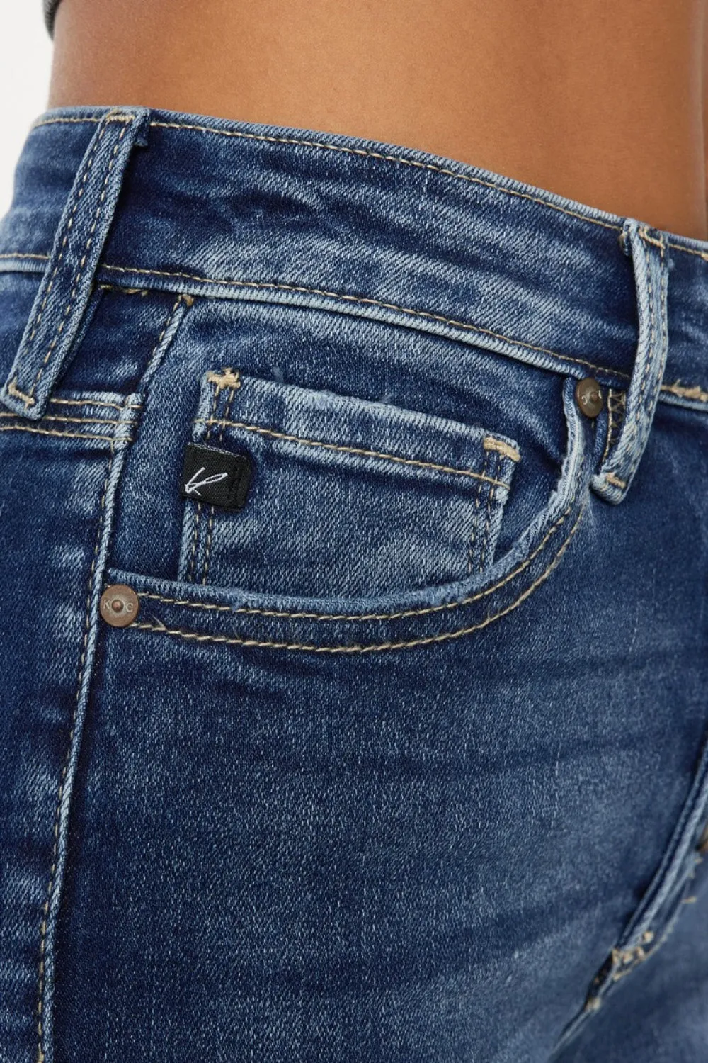 Kancan (0-22W) Meredith Button Fly Denim Shorts - BP