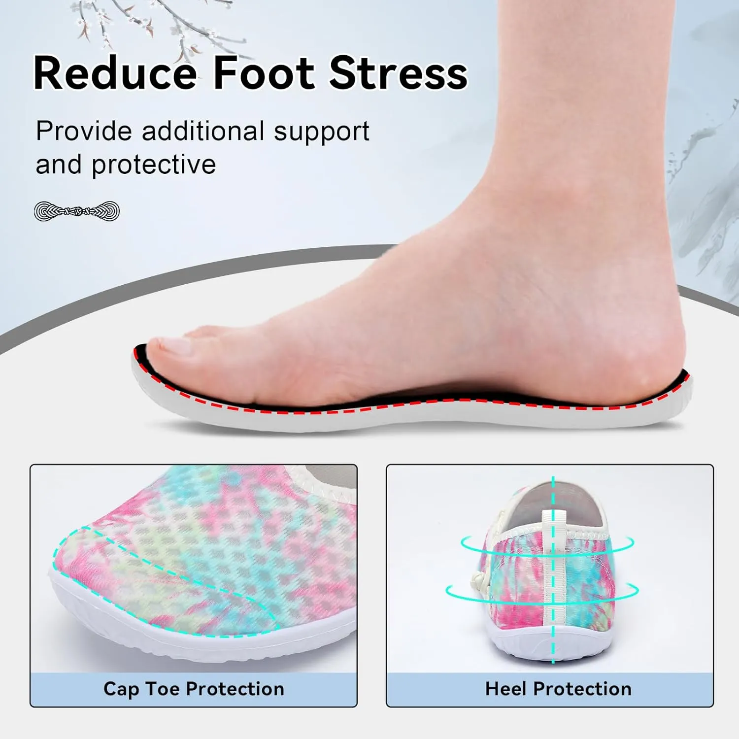 L-RUN Womens Mens Water Shoes Barefoot Aqua Socks Quick-Dry Non Slip Shoes for Beach Swim Pool River Boating Surf Yoga