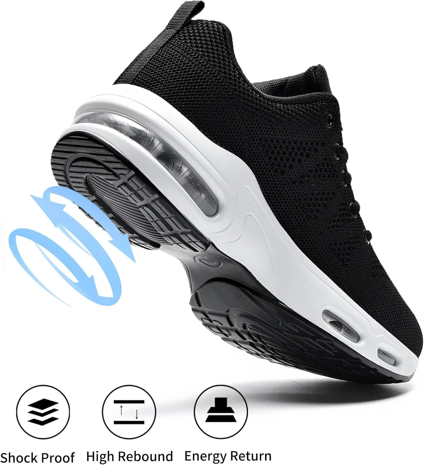 MAFEKE Womens Air Running Shoes Tennis Walking Sneakers Athletic Sport Shoes Lightweight Slip On Footwear for Gym Jogging Size 5.5-11