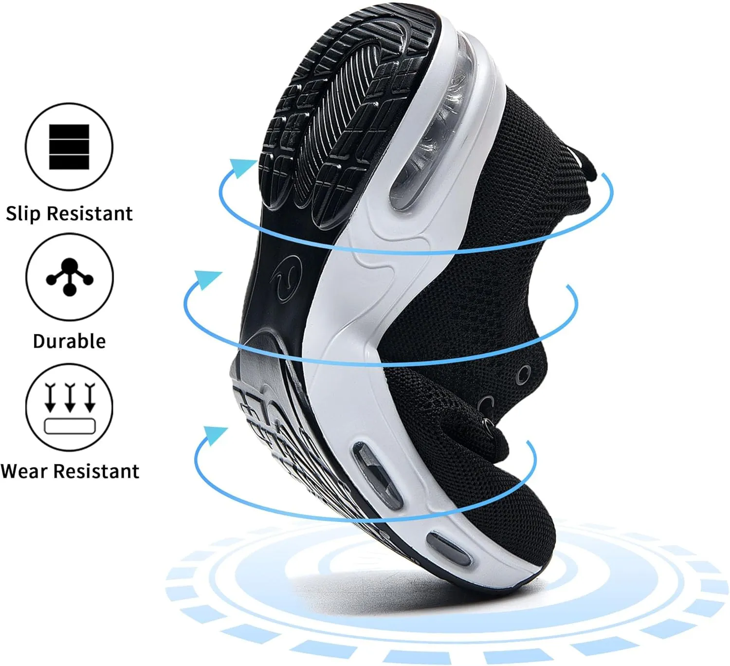 MAFEKE Womens Air Running Shoes Tennis Walking Sneakers Athletic Sport Shoes Lightweight Slip On Footwear for Gym Jogging Size 5.5-11
