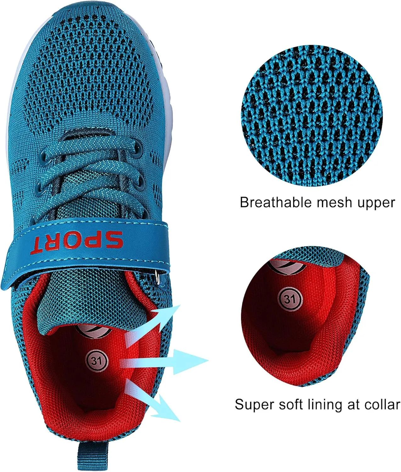 MAYZERO Kids Tennis Shoes Running Sports Shoes Breathable Athletic Shoes Lightweight Walking Shoes Fashion Sneakers for Boys and Girls