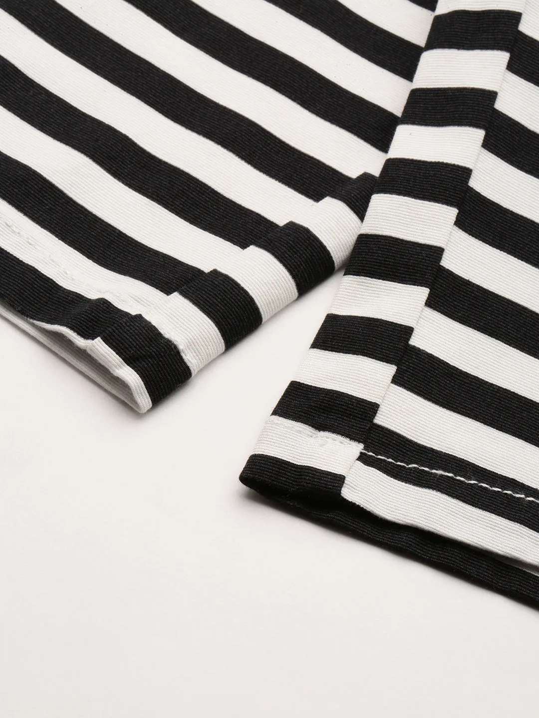 Men Black Striped Casual Shorts