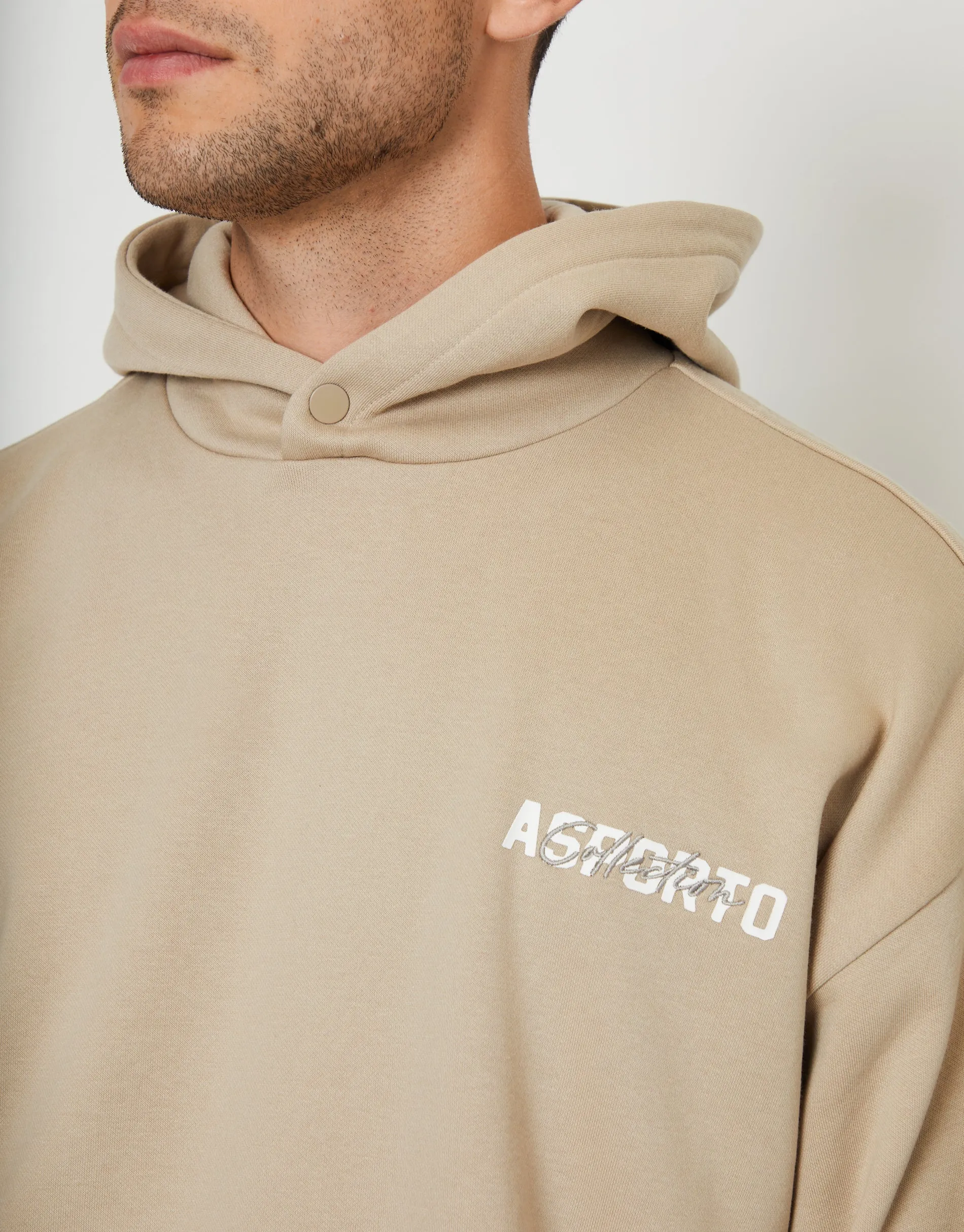 Men's Dark Stone Graphic Print Relaxed Fit Pullover Hoodie
