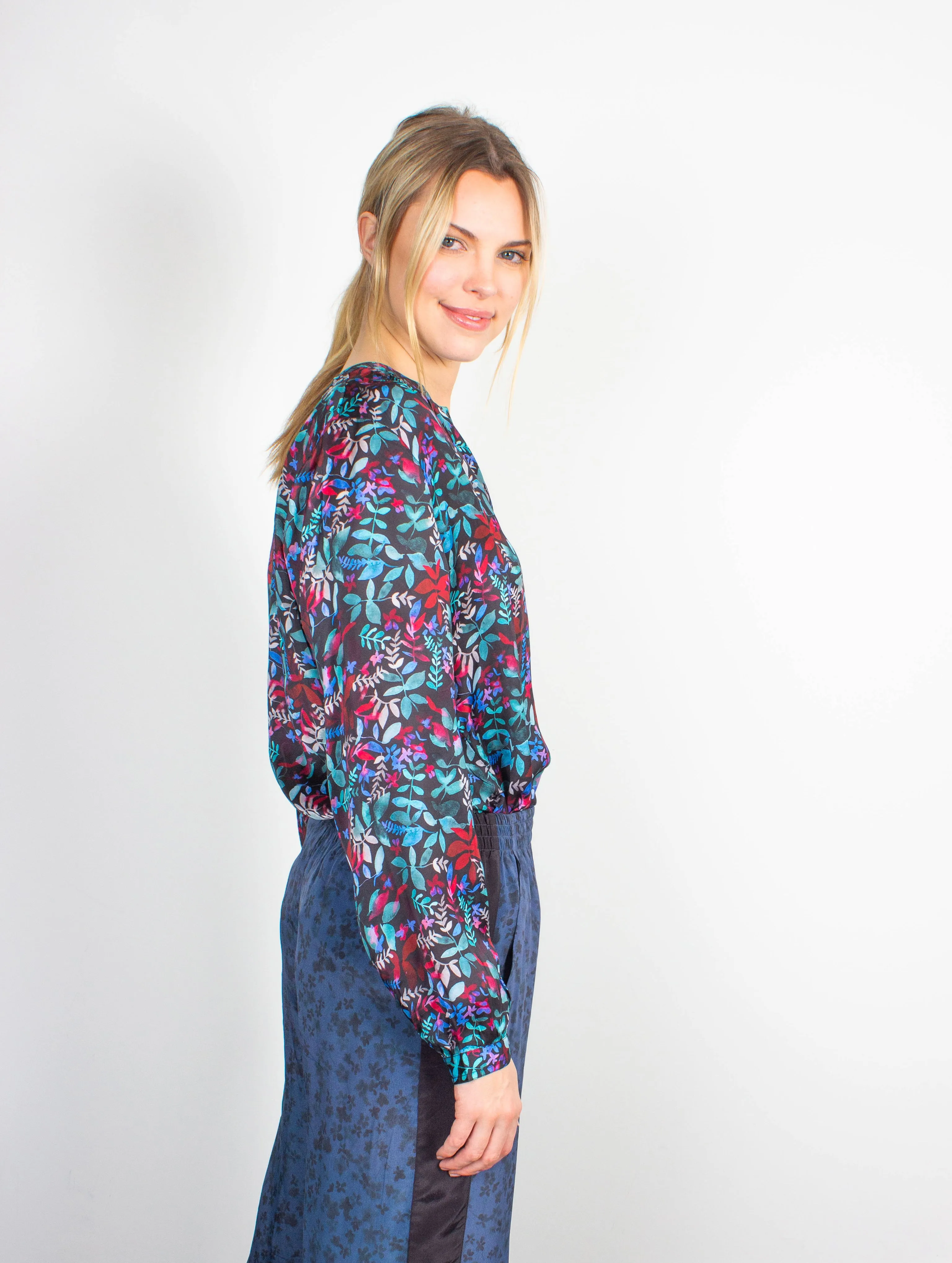 PPL Sandy Open Shirt in Jungle 02 Black