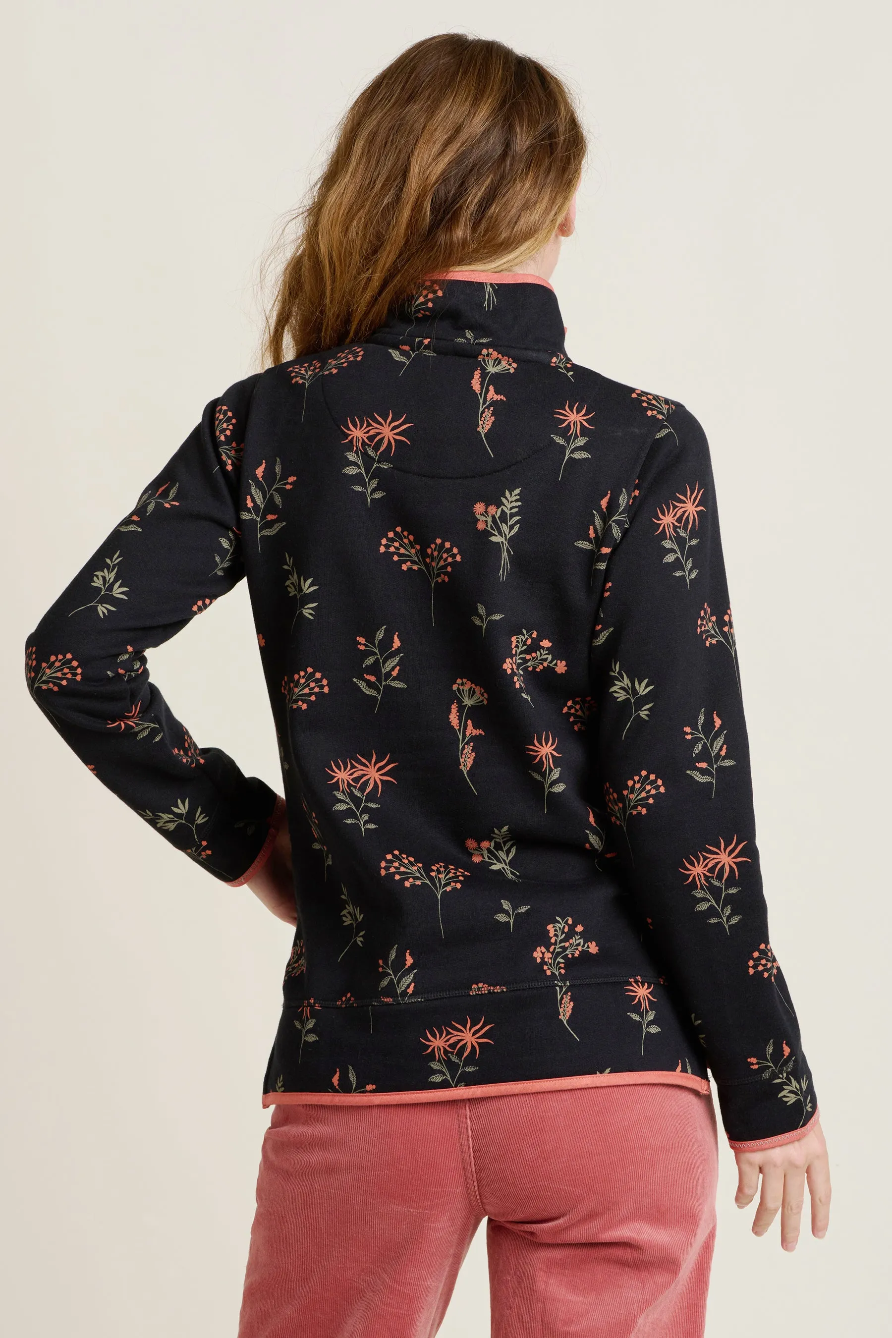 Printed Quarter Zip Sweatshirt