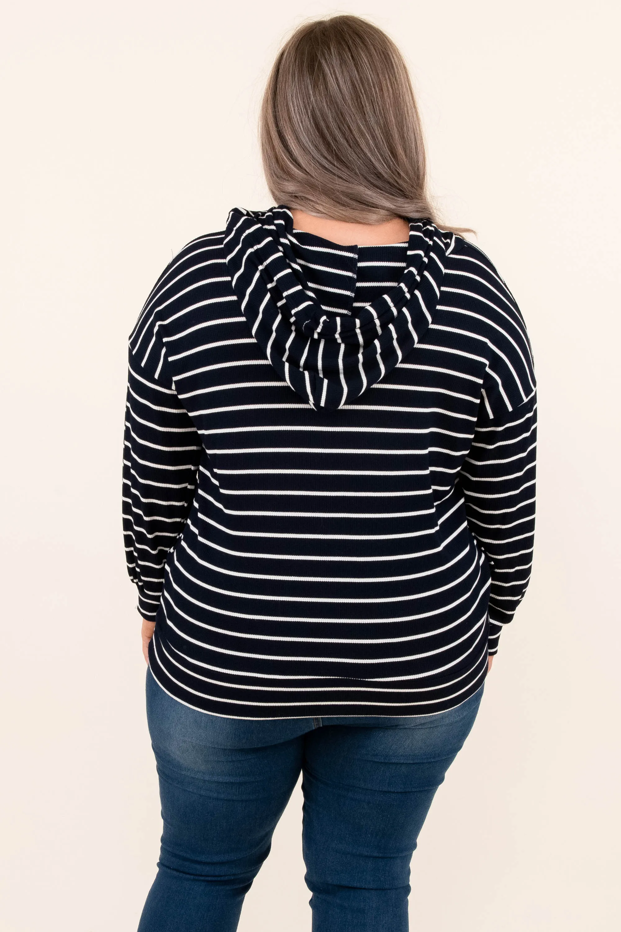 Pure Ambition Pullover, Navy-Off White