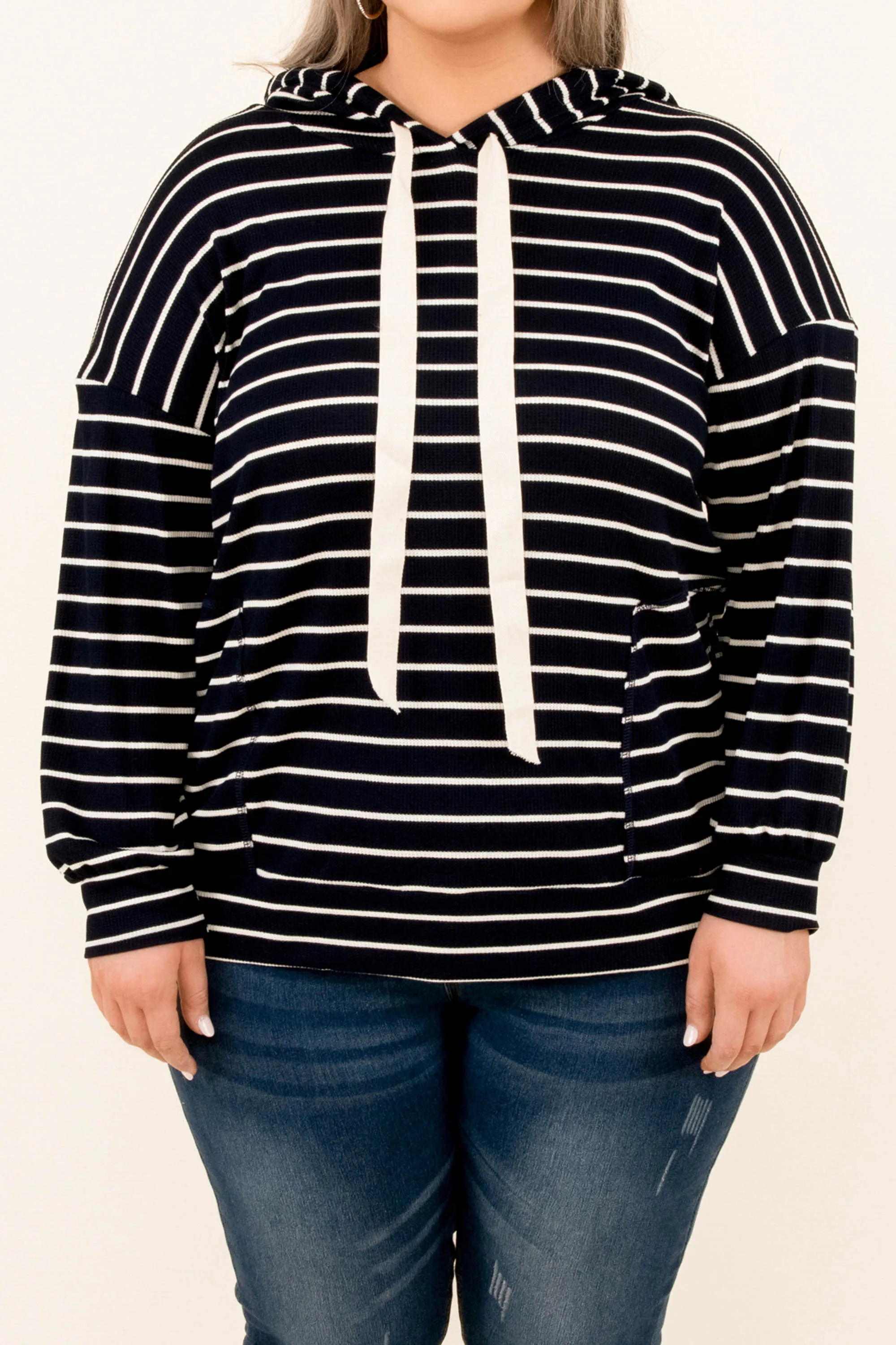 Pure Ambition Pullover, Navy-Off White