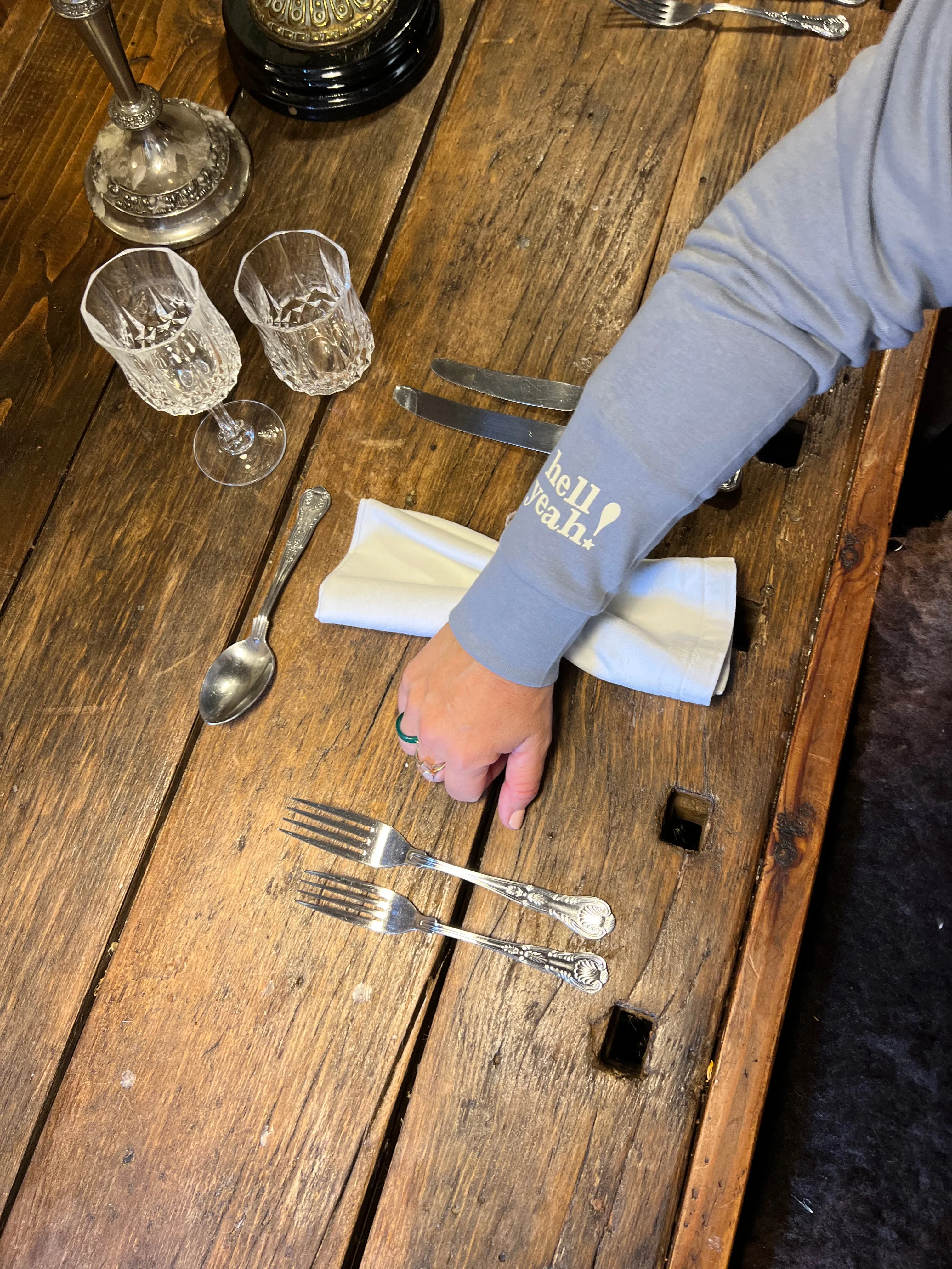 "NICE TO MEET YOU "  Subtle Ecru Slogan Organic Cotton Sweatshirt  - Soft Lilac Grey