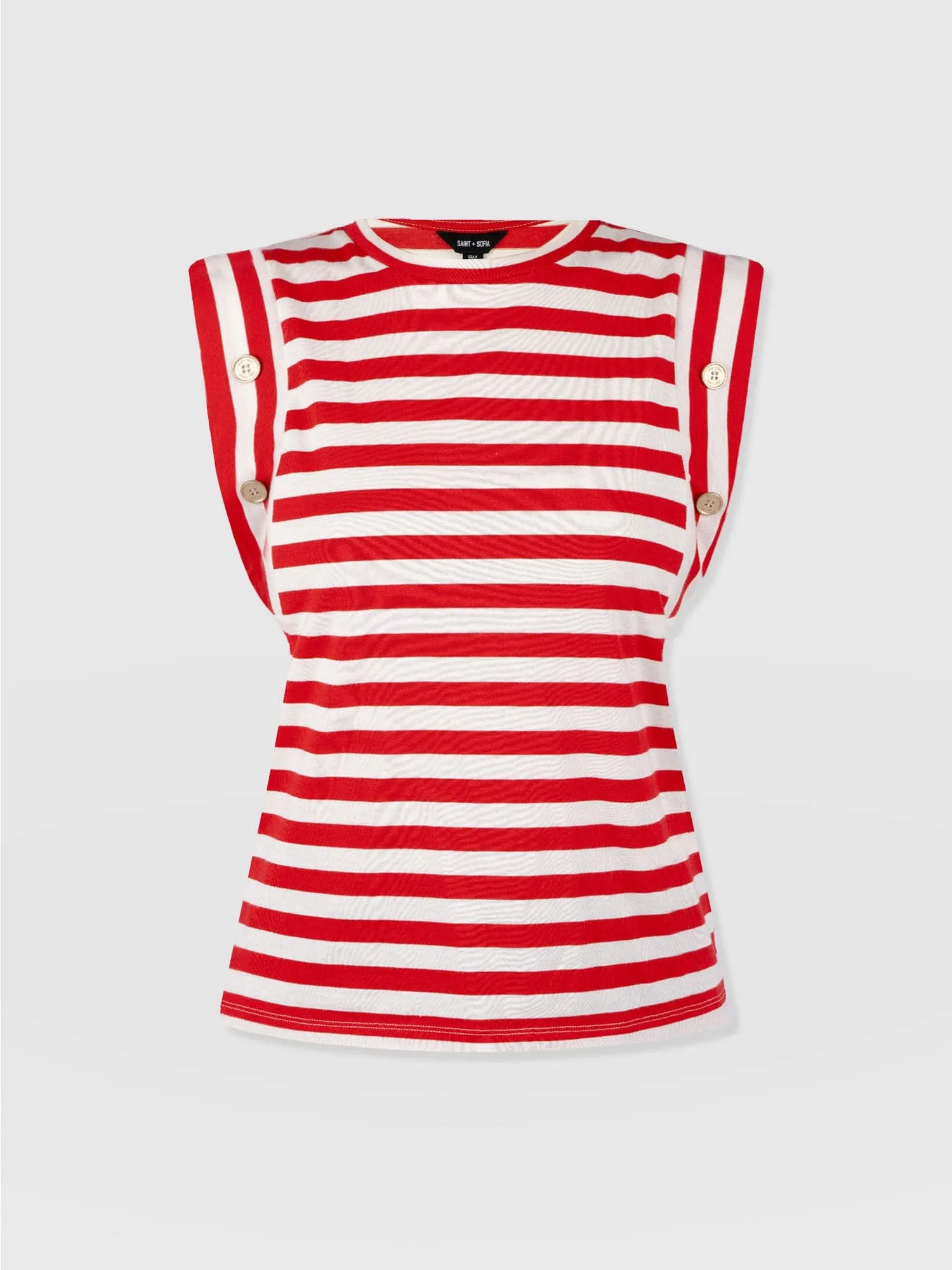 Rowan Tee - Red Stripe