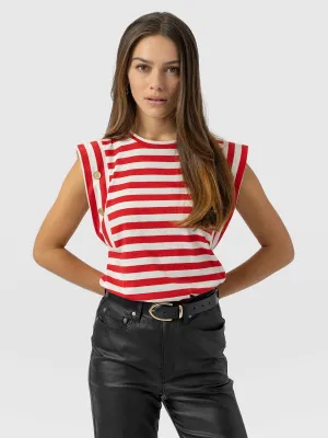 Rowan Tee - Red Stripe