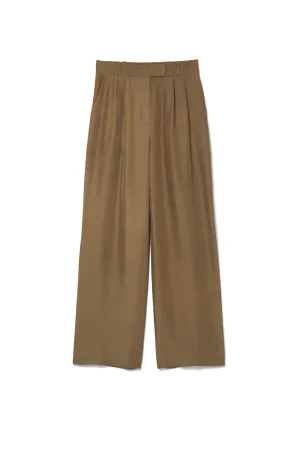 Salinas Silk Trouser Khaki Woman