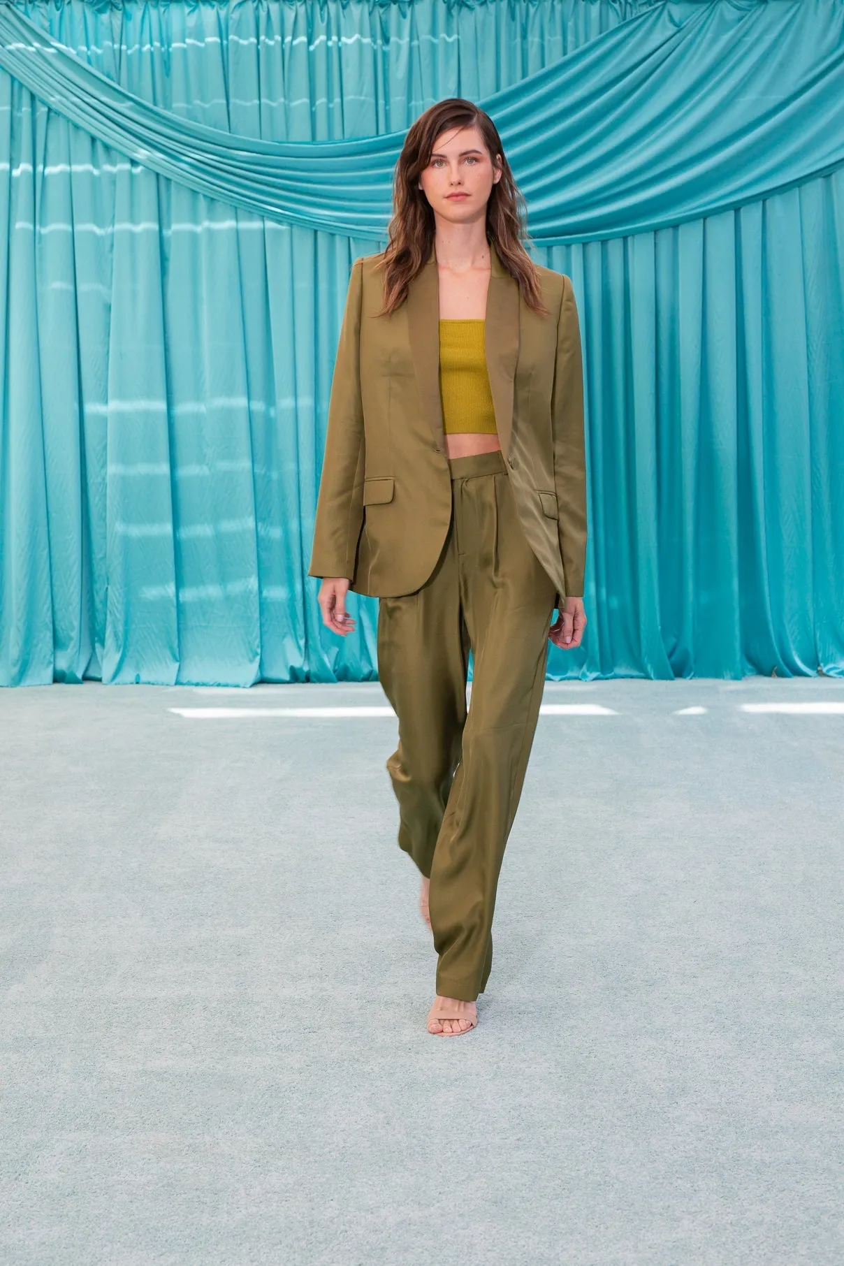 Salinas Silk Trouser Khaki Woman