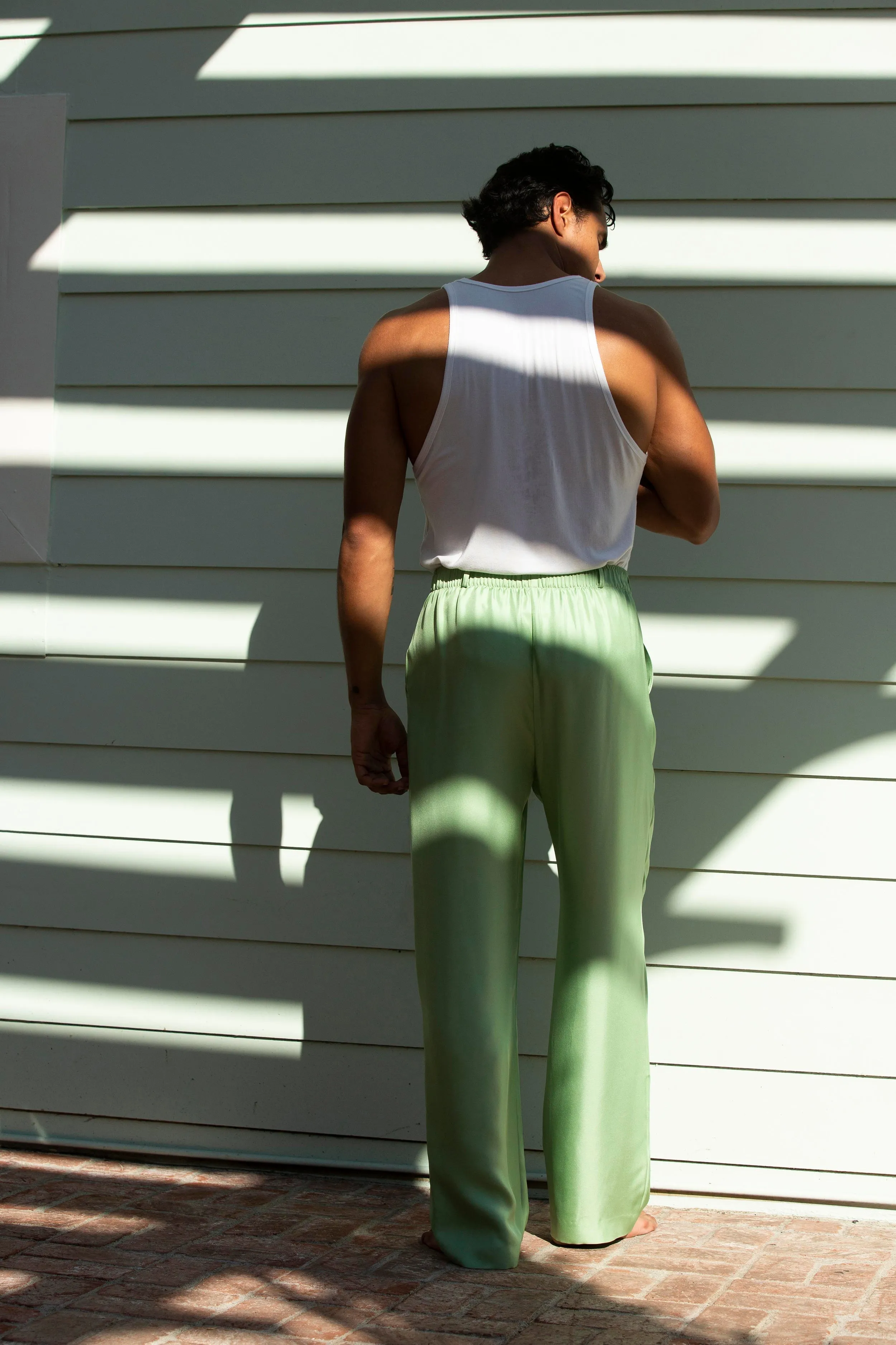 Salinas Silk Trouser Pistachio Man