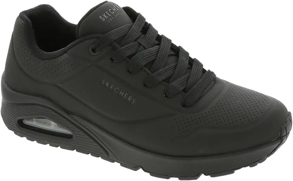 Skechers Men's Uno-Stand On Air Sneaker, Black/Black, 8 Wide