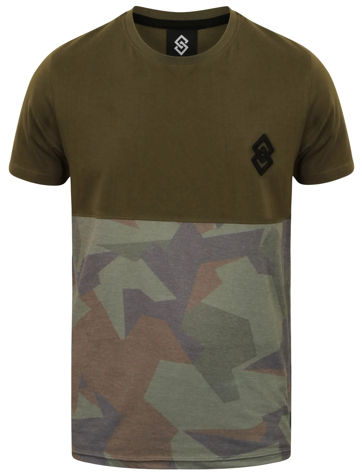 St Arnold Camo Print Lower Panel T-Shirt in Grape Leaf - Saint & Sinner