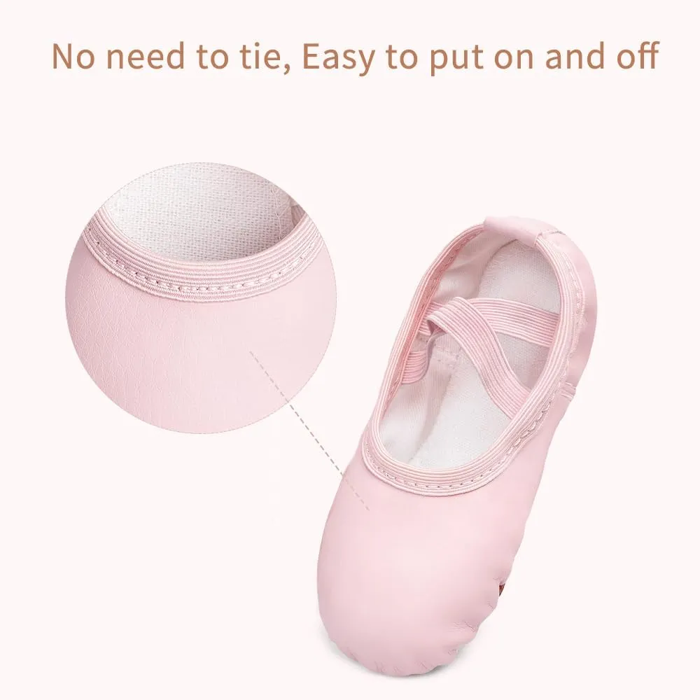Stelle Girls Ballet Shoes Boys Toddler Soft Leather Dance Slippers for Toddler/Little Kid/Big Kid