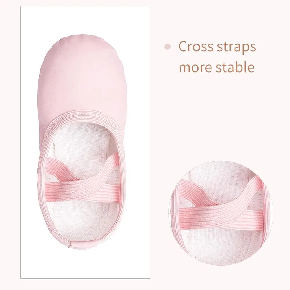 Stelle Girls Ballet Shoes Boys Toddler Soft Leather Dance Slippers for Toddler/Little Kid/Big Kid