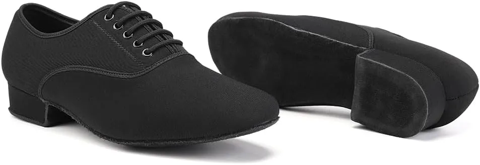 SWDZM Men's Latin Dance Shoes Breathable Fabric Salsa Tango Training Dance Shoes