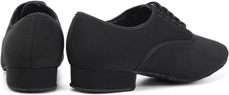 SWDZM Men's Latin Dance Shoes Breathable Fabric Salsa Tango Training Dance Shoes